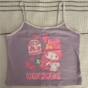 Sanrio My Melody Strawberry Milk Pastel Cami
